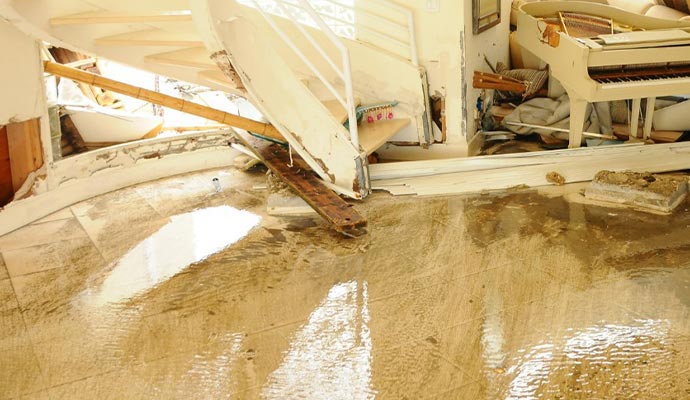 Professional water damage restoration service, ensuring thorough and efficient recovery